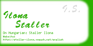 ilona staller business card